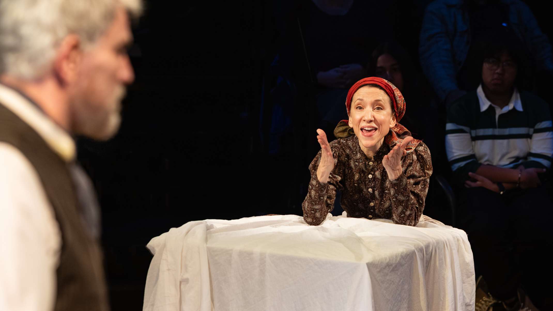 Douglas Sills (Tevye) and Amie Bermowitz (Golde)