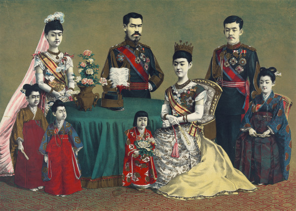 The Japanese Imperial Family with Emperor Meiji