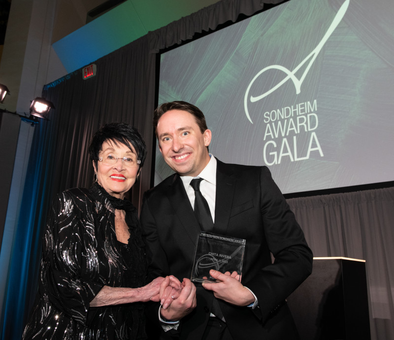 Chita Rivera and Matthew Gardiner at the 2023 Sondheim Award Gala