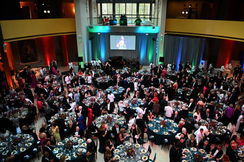 An overhead view of the 2023 Sondheim Award Gala at the Italian Embassy