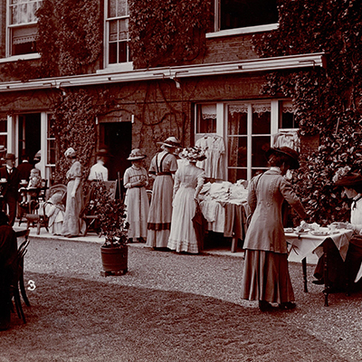 British Suffragettes Serving Tea at a Garden Party