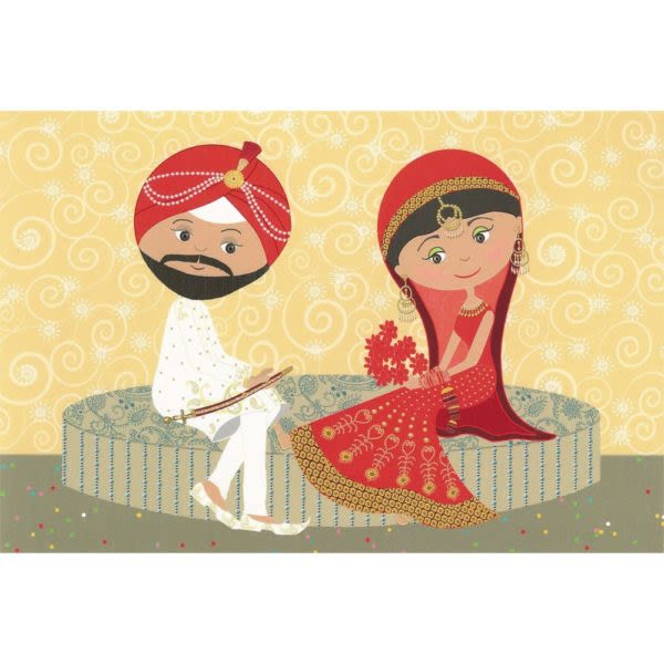 Wedding Card – Traditional Couple 1