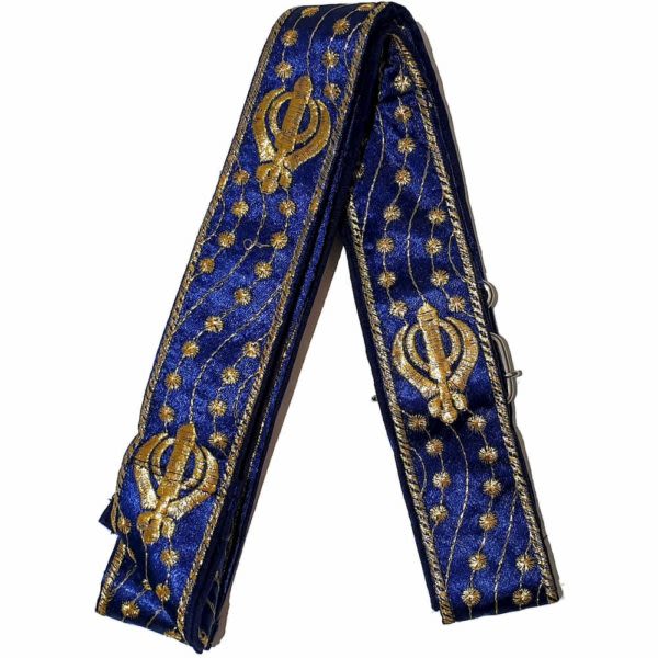 Decorative Blue and Gold Khanda Gatra