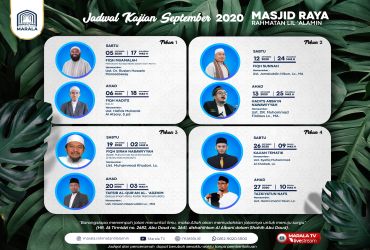 Jadwal Kajian Rutin Bulan September 2020