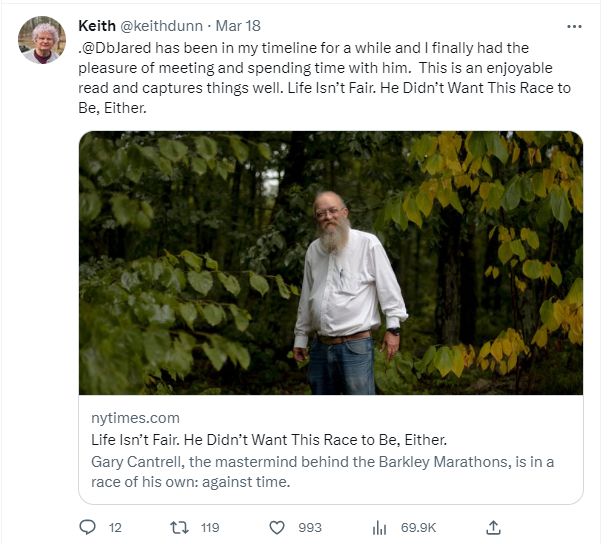 5 Ultra-Cool Ways to Geek Out About the 2023 Barkley Marathons - Barkley Marathons founder and race director Lazarus Lake was recently featured in The New York Times story: 