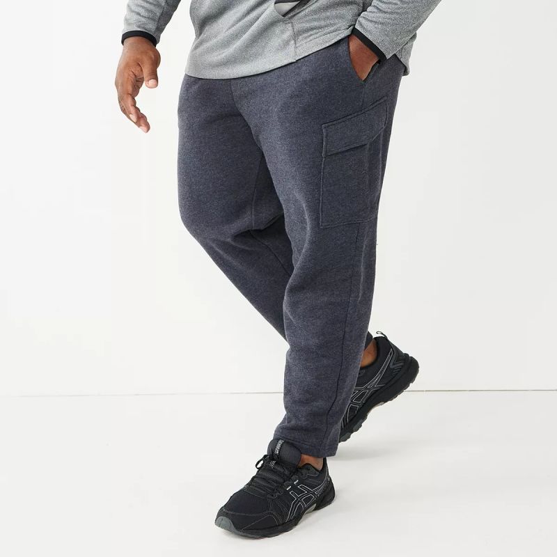 Men's Tek Gear Ultra Soft Fleece Jogger, Black, XXL, 70%+ OFF MSRP $30 ()