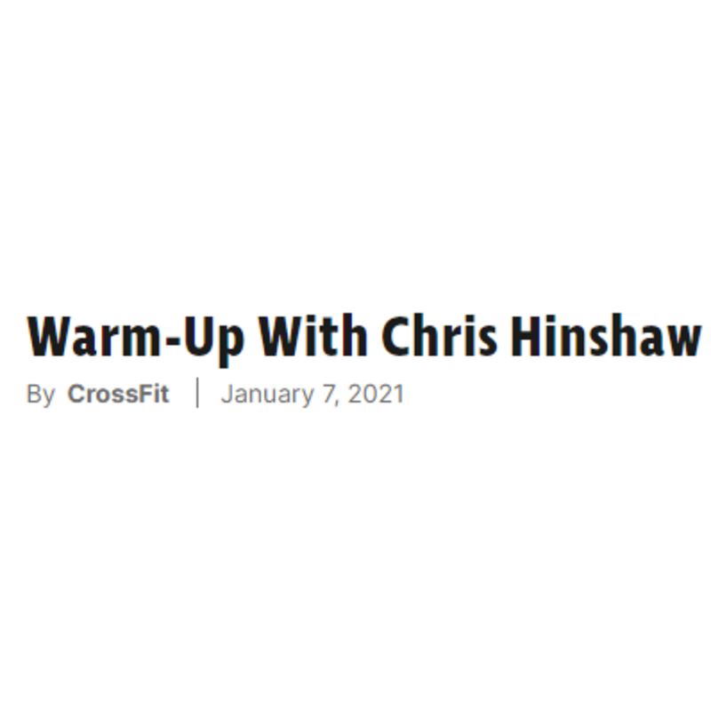 Image of Other Chris Hinshaw Warm-up