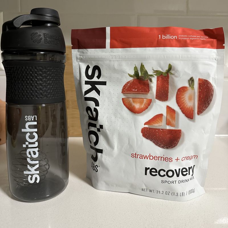 Image of Skratch Labs Recovery sport drink mix strawberries + cream