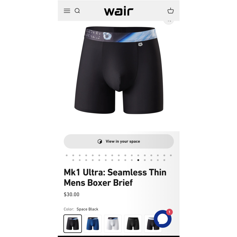 Image of Other WAIR: Mk1 Ultra: Seamless Thin Mens Boxer Brief