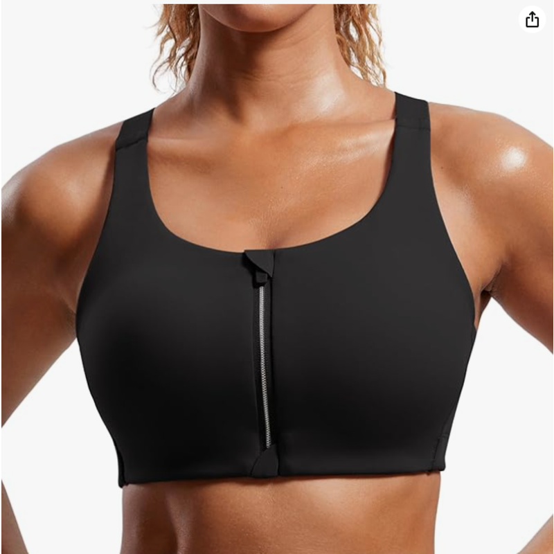 Image of Other CRZ Yoga Womens Zip Front High Impact Sports Bra