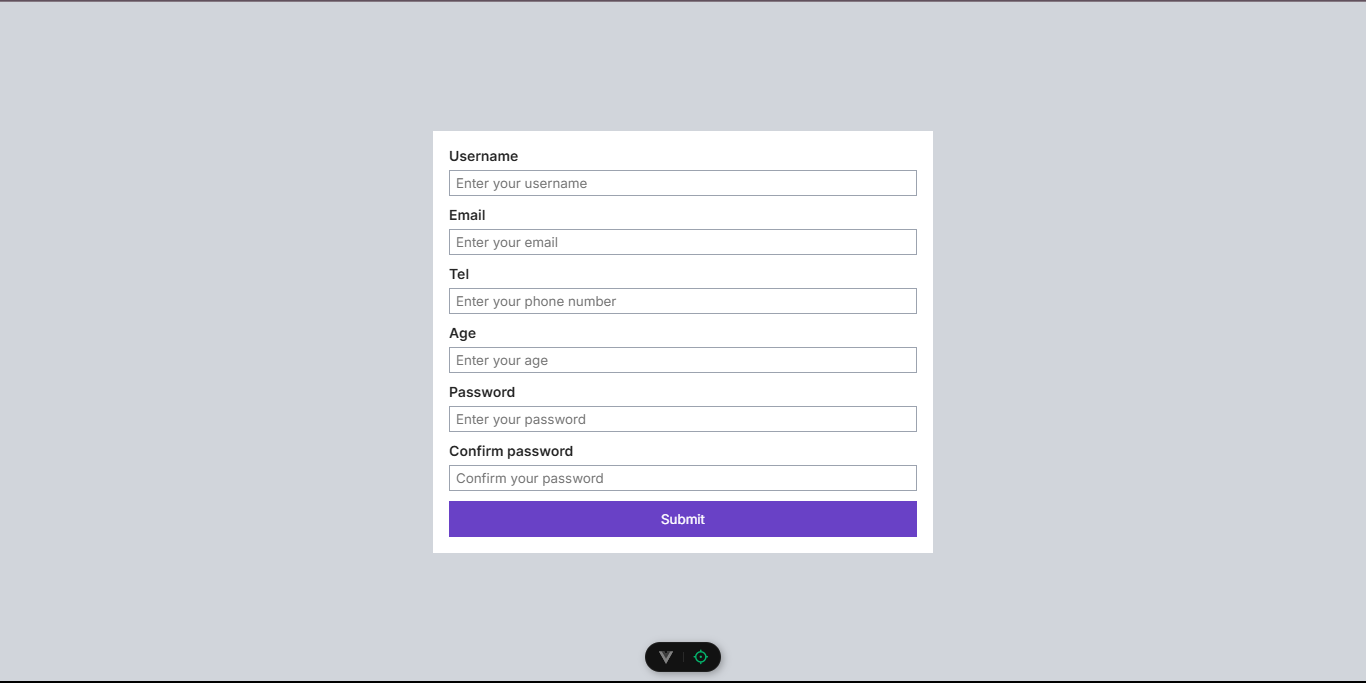 Completed form
