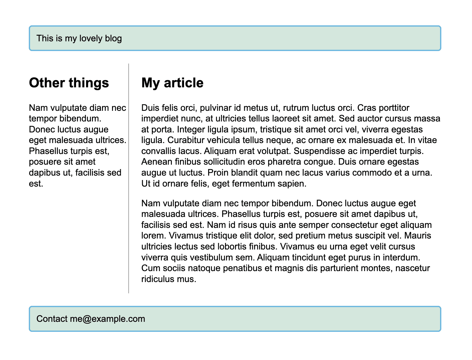 グリッドレイアウトのサンプル