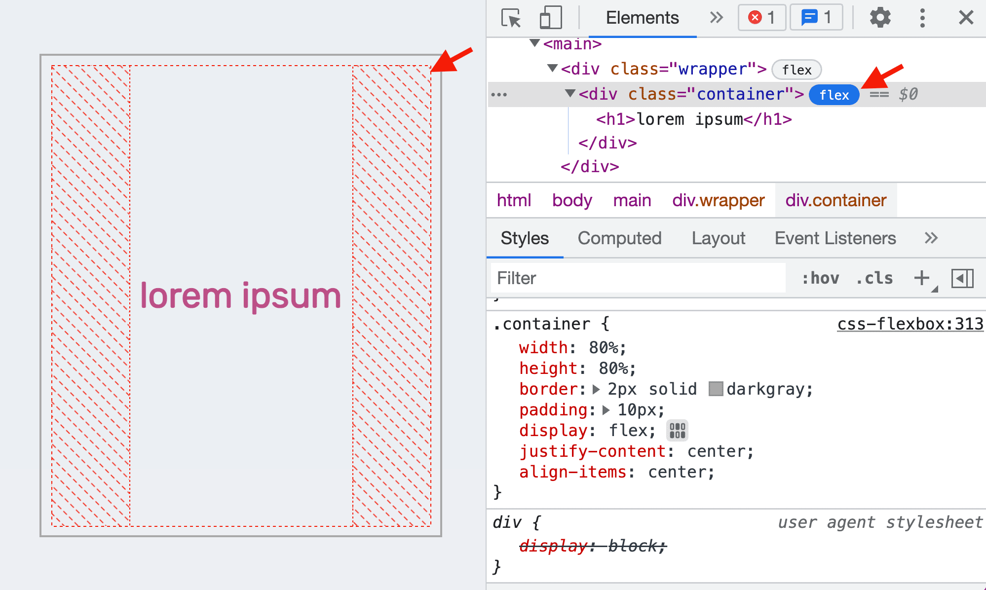 CSS Flexbox レイアウトを検査してデバッグする | Chrome DevTools | Chrome for Developers