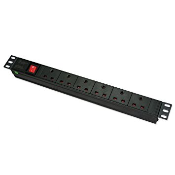 6 Way Black Cabinet Power Distribution Unit Tronik Electronics Store