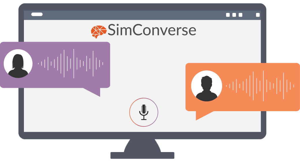 Screenshot of a learner talking to an AI patient.