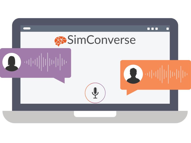Laptop with SimConverse platform