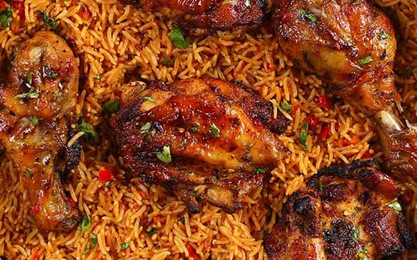 a Portion of Jollof rice