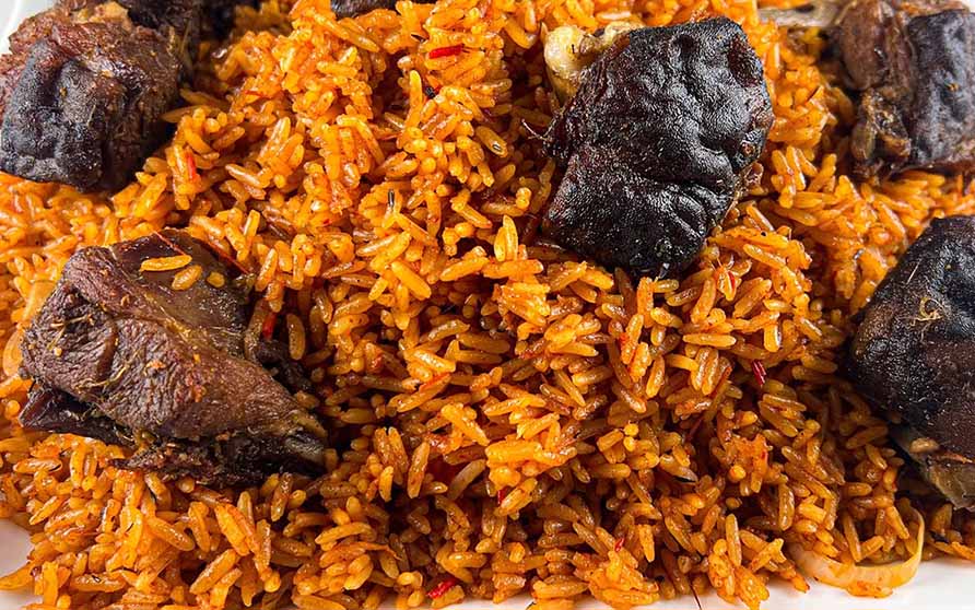 a Portion of Jollof rice
