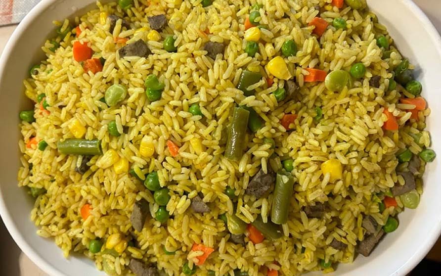 a Portion of Fried rice