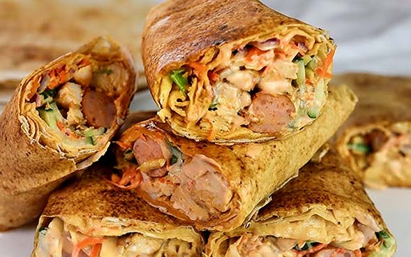 a Piece of Beef Shawarma