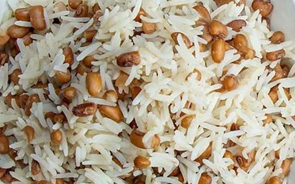 a Portion of Rice and beans