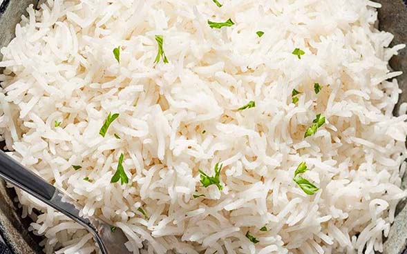 a Portion of White rice