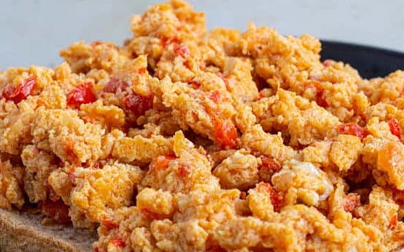 a Spoon of Egg Sauce