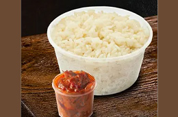 a Plate of Refuel Meal Promo(White Rice with sauce)