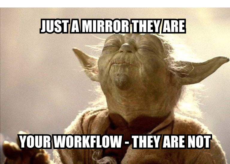 Yoda repeating the phrase above while being all concentrated and stuff