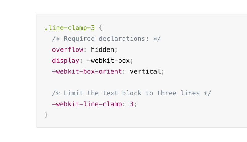 CSS Line Clamp