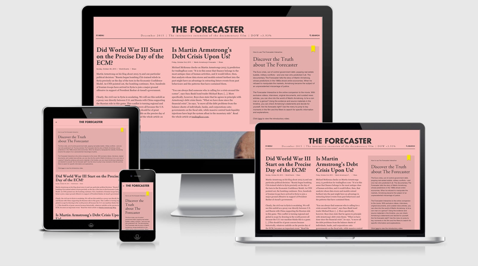 The Forecaster Interactive seen across four viewports