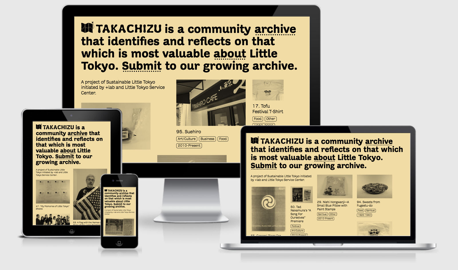 Takachizu across four responsive viewports