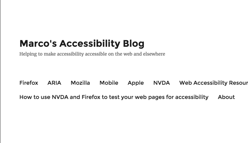 Marcos Accessible Blog