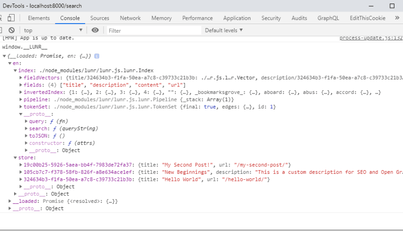 GatsbyJS with Search using Lunr