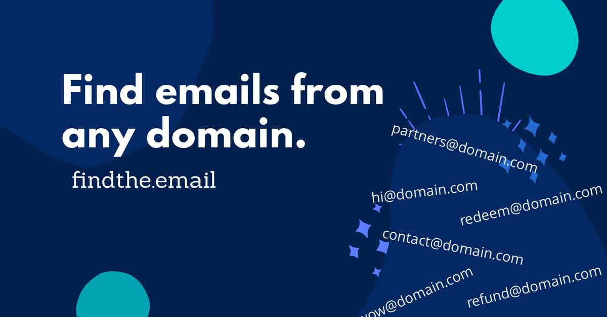 findthe.email — Find emails for a domain