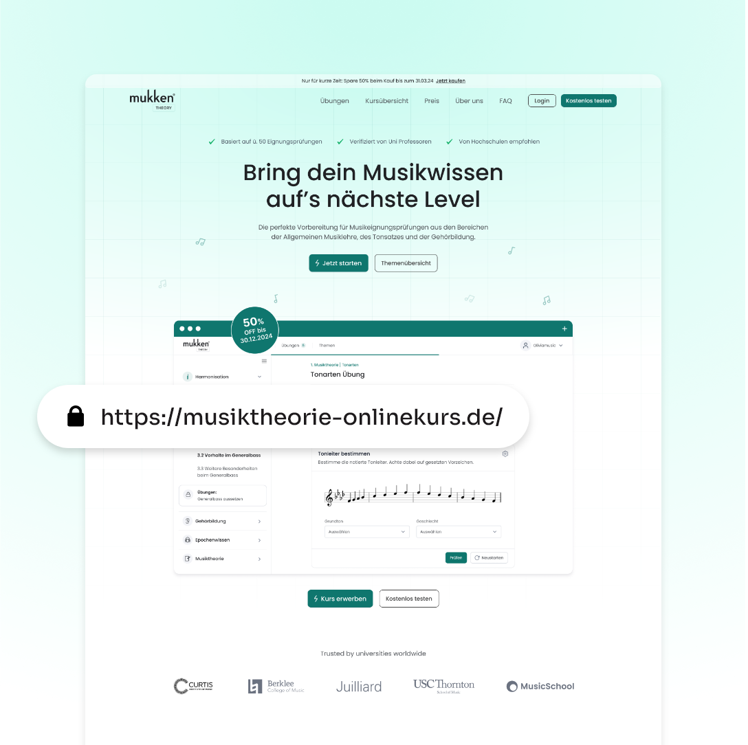 Der große Musiktheorie Online Kurs ist da!