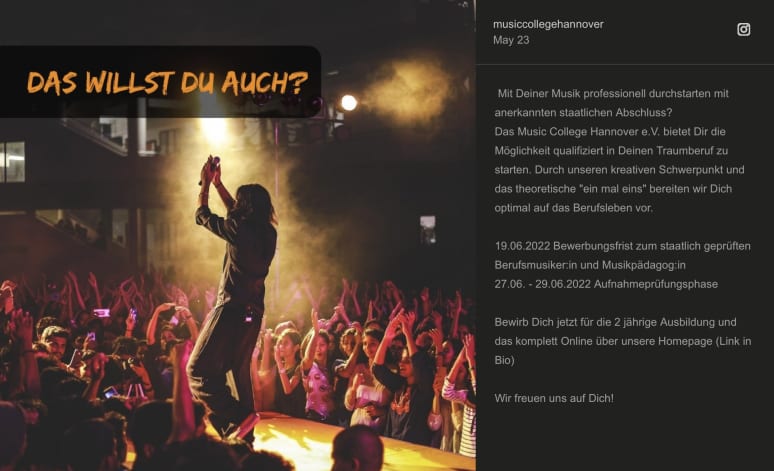 Galeriebild von Music College Hannover - Musikschule aus Hannover