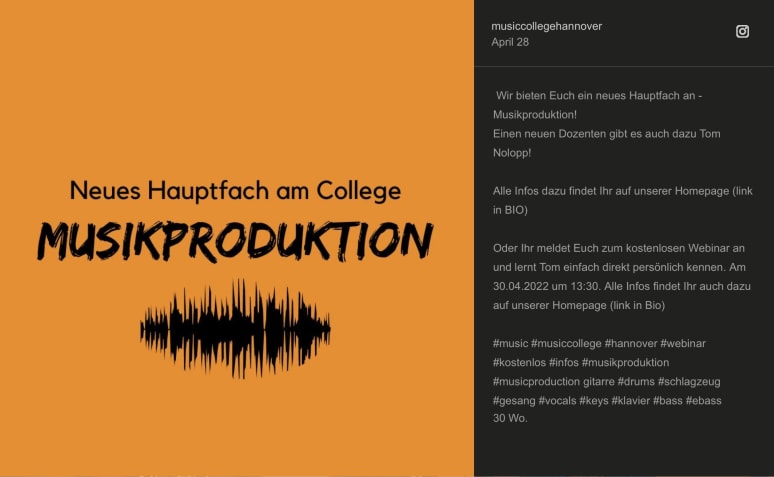 Galeriebild von Music College Hannover - Musikschule aus Hannover