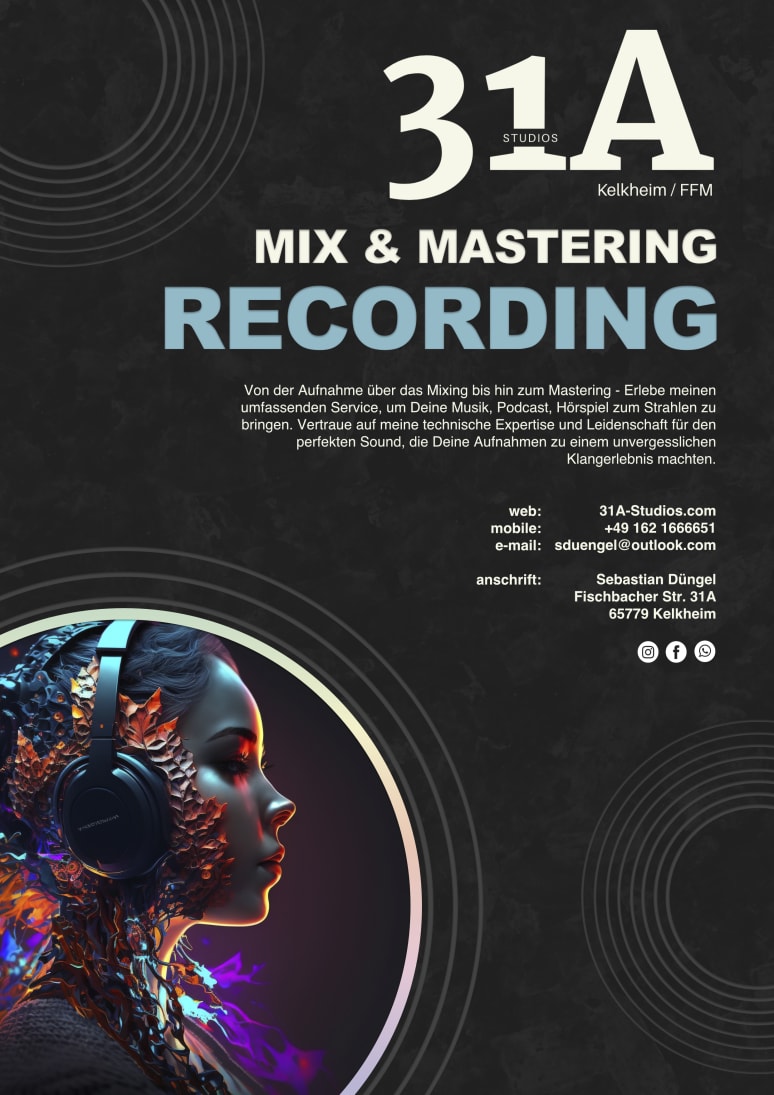 Galeriebild von 31A-Studio - Kelkheim/FFM - Tonstudio aus Kelkheim (Taunus)