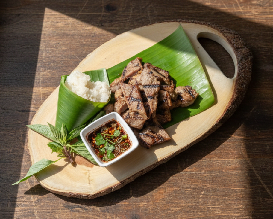 Lunch Nua Pad Mun Hoy