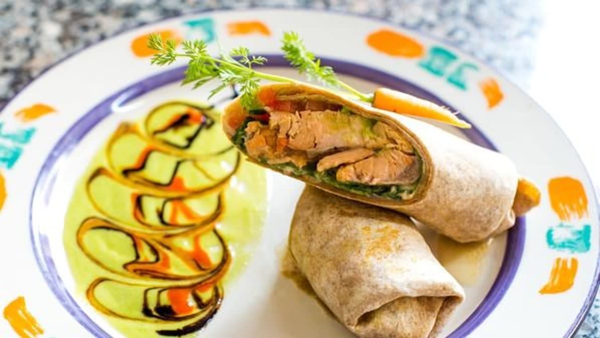Grilled Salmon Wrap