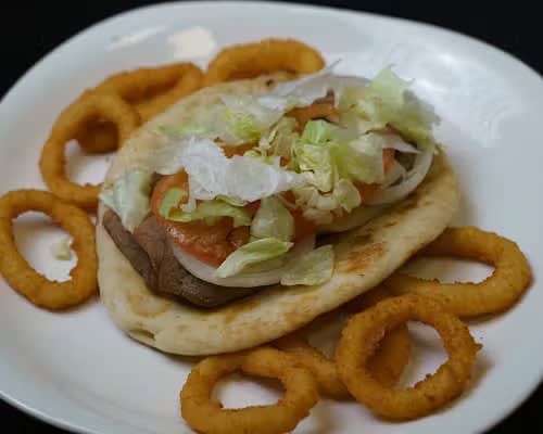 Gyro with Onion Rings