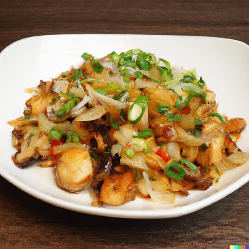 Chicken with Eggplant in Garlic Sauce