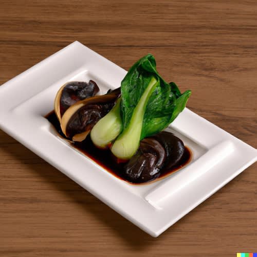 Baby Bok Choy with Black Mushrooms