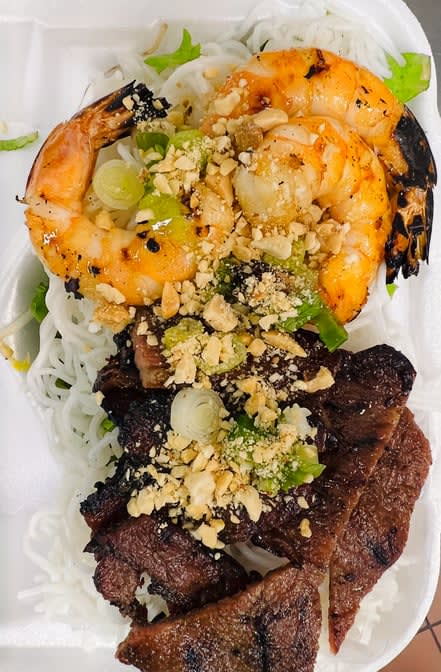 Bun Thit Heo and Tom Nuong