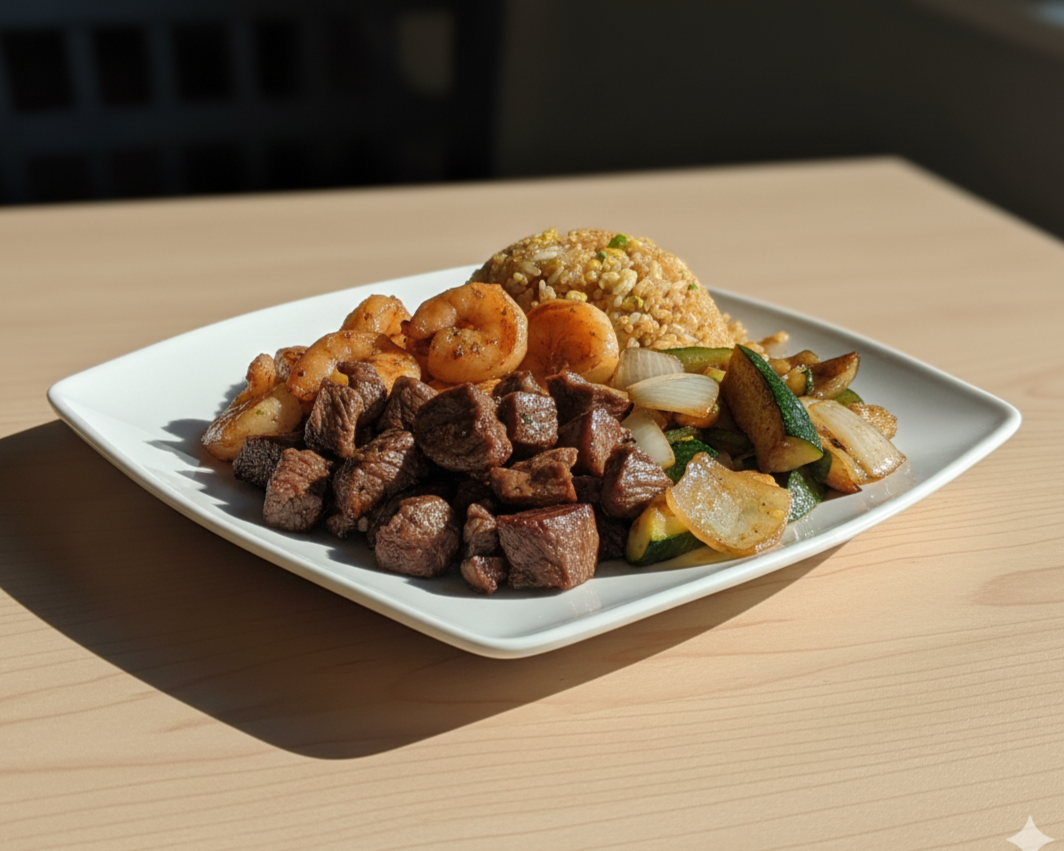 NY Strip & Shrimp Hibachi