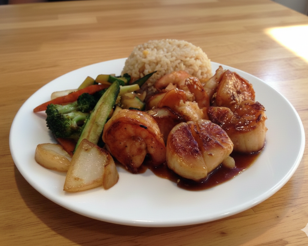 Scallop (4 pcs) & Shrimp Hibachi