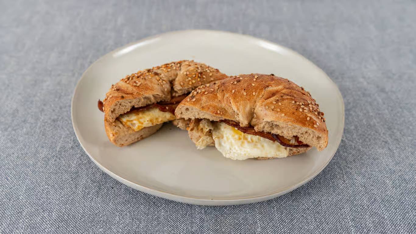 Bacon and Egg Sandwich on Bagel