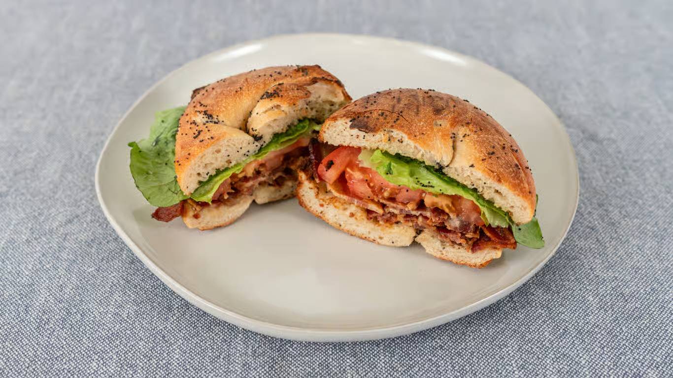 BLT Sandwich on Bagel