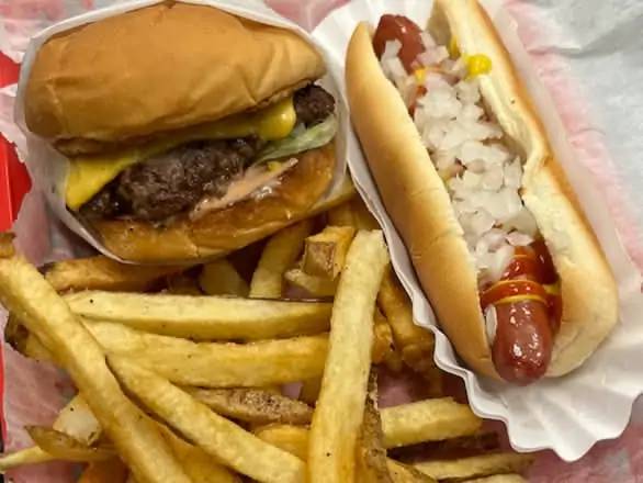 #4 - SGL Deluxe Burger & Regular Dog